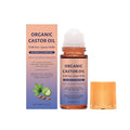 Organic Castor Oil with Rose Quartz Roller, Cold-Pressed Pure Roller