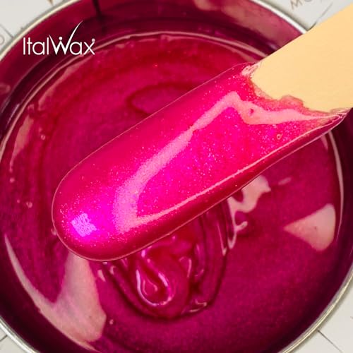 Italwax Cherry Pink Glowax - 400g / 14.10 oz - Hard wax beads for hair removal - Synthetic formulation ideal for sensitive skins - Recommended for delicate areas