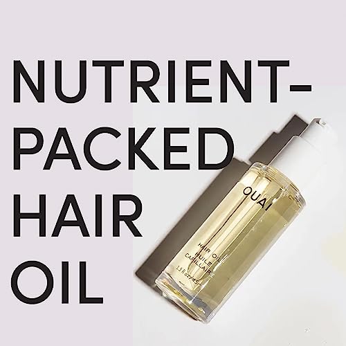 OUAI Hair Oil Bundle - Hair Heat Protectant Oil for Frizz Control - Adds Hair Shine and Smooths Split Ends - Color Safe Formula - Paraben, Phthalate and Sulfate Free (2 Count, 0.45 Oz/1.5 Oz)