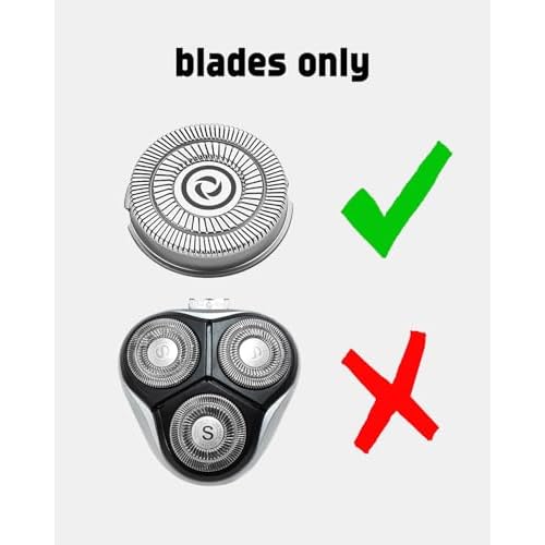 Replacement Blades for Electric Razor for Men, 9 Pack Replacement Heads for Shaver SWS7105 SWS7105BK, 2 Cleaning Brush
