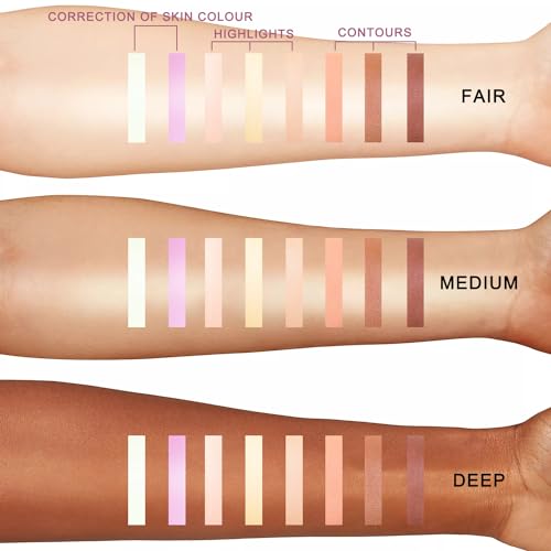 8-Color Cream Contour & Highlighter Palette for Face Sculpting