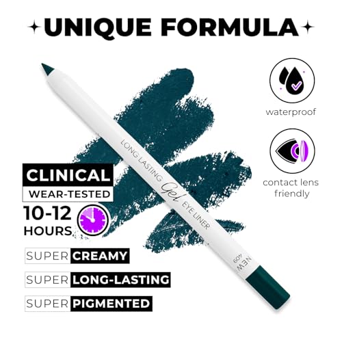 Lamel Waterproof Gel Eyeliner Pencil - Lagoon | 10-Hour Smudge-Proof