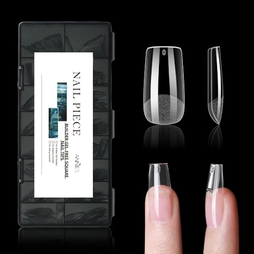 Clear Short Almond Shaping Fake Nails - 320-Piece Builder Tips