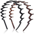 Zig Zag Headband with Teeth Comb - Non-Slip Hair Grip 2pcs