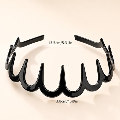 Zig Zag Non-Slip Hair Bands Set - Flexible Retro 90s Y2K Style for Women