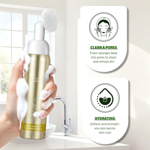 KOGEEYY Foaming Face Wash - Deep Cleansing Facial Cleanser with Brush