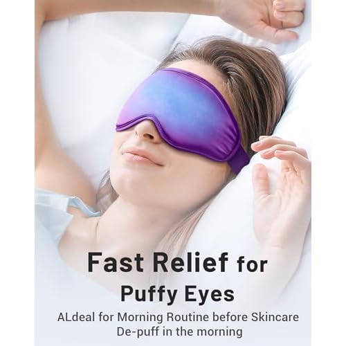 Cooling Eye Mask for Puffy Eyes: Fsa Eligible Items Hsa, Ice Eye Pack for Magraine After Surgery Relief - Reuable Cold Compress for Headache Puffiness - Comfortable Perfect Fit Gel Sleep Mask