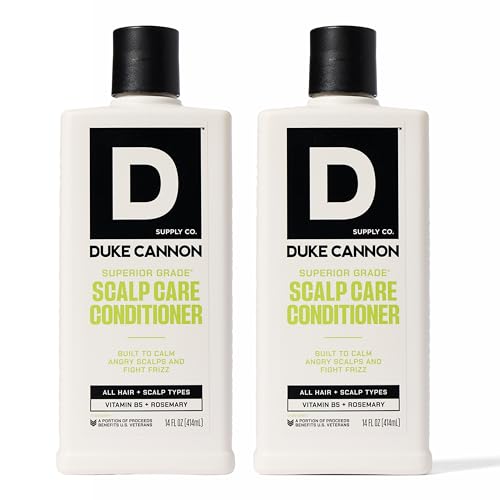 Duke Cannon Superior Grade Scalp Care Conditioner for Men, 14 oz ? Vitamin B5 for Hydration, Rosemary & Arnica for Scalp Soothing, Shea Butter & Coconut Oil for Moisture, Sulfate-Free
