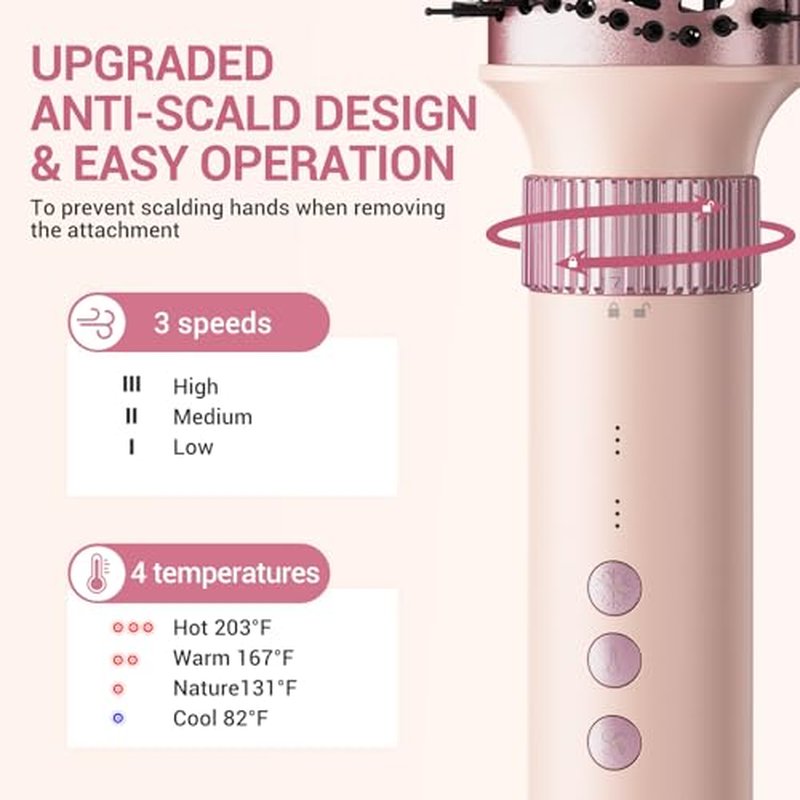 6-in-1 Hair Styler Dryer with Auto Curler & Straightening Brush