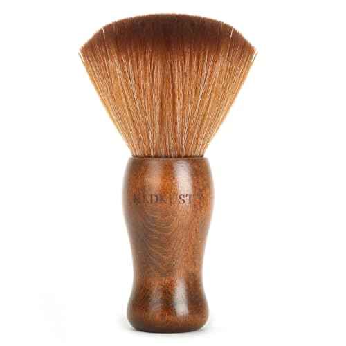 Large Neck Hair Duster Brush, Soft Barber Face Cleaning Hairbrush Nylon Hair Wooden Handle Cutting Kits