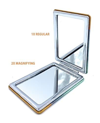 Compact Makeup Mirror with Van Gogh Sunflowers Design
