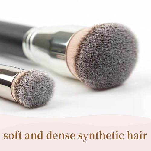 EVRCHGIEA 2PCS Foundation & Contour Brush Set with Variation 170/270/370 for Liquid, Cream & Powder Makeup