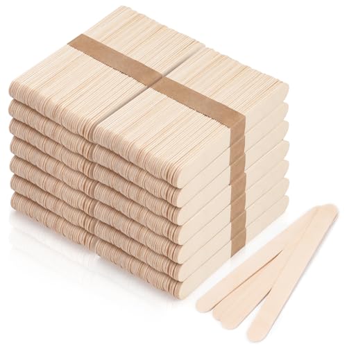 1200 Pieces Large Wooden Wax Sticks, 6-Inch Wood Waxing Sticks Wax Spatulas Applicator, Wood Craft Sticks for Body Hair Removal, Tongue Depressors, Popsicle Sticks