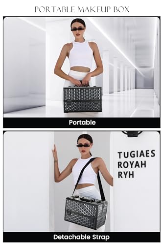 Joligrace Makeup Train Case with Aluminum Storage & Lock