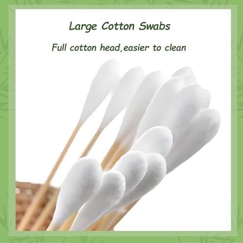 6-Inch Cotton Swabs with Bamboo Handle - 100pcs for Pets & Crafts
