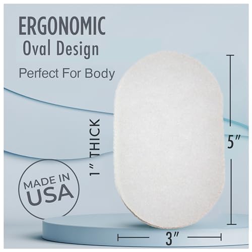 HartFelt Bath Sponges for Shower | Oval Body Wash Scrubber for Exfoliating Skin | Clean and Refresh Body, Back & Arms | Chemical-Free Body Sponge | Made in USA - Pack of 25