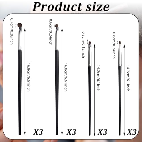 8-Piece Eye Makeup Brush Set with Eyeliner & Eyeshadow Brushes