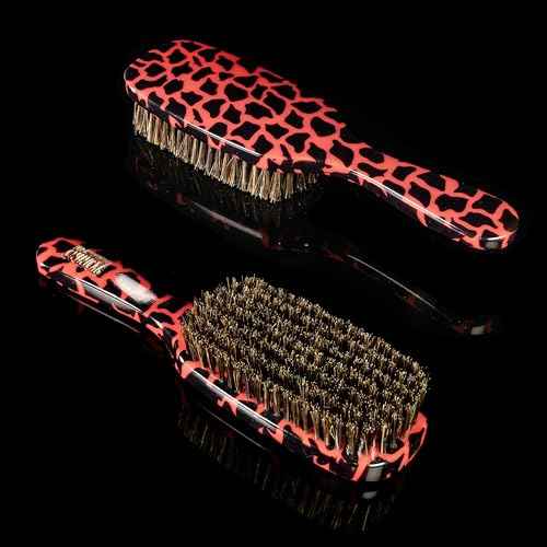 Torino Pro Wave Brush #258-7 Row Medium Soft bristles Shower brush -100% Pure Boar Bristles - Great for laying down your 360 Waves