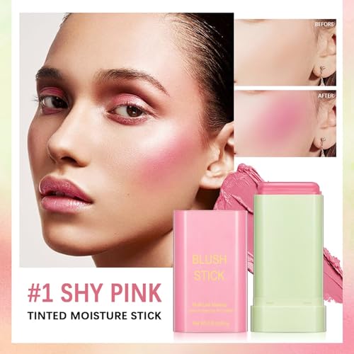 GMaxit Multi-Use Tinted Makeup Stick for Face, Eyes & Lips - Shy Pink