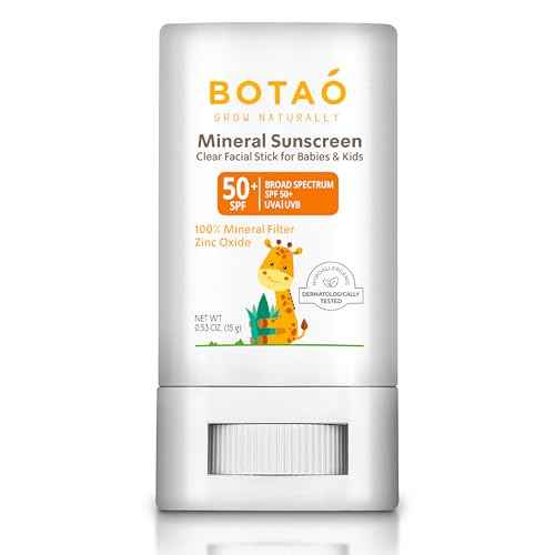 baby Mineral Sunscreen Stick 100% Zinc Oxide SPF 50+ Water Resistant UVA/UVB Protection Easy to Apply Fragrance Free, babies & kids, for sensetive skin, Unscented