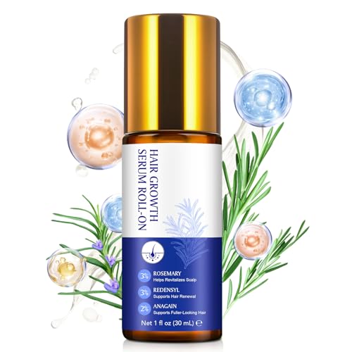 Hair Growth Serum Roll-On with 3% Rosemary Oil for Men & Women