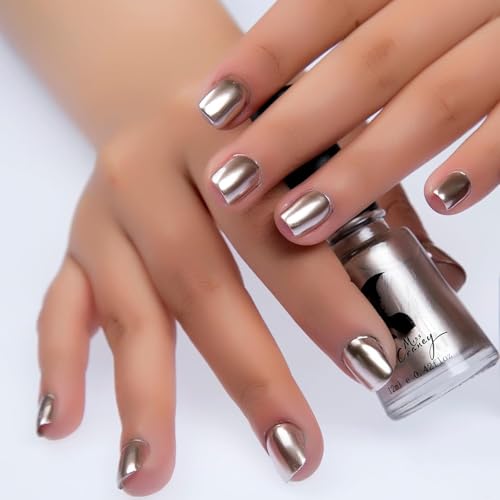 IMGDD Champagne Gold Metallic Mirror Nail Polish 12# 6ml Long-Lasting Quick Dry