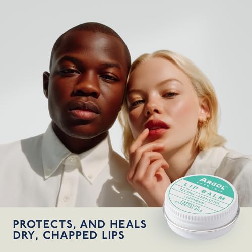 Lip Balm Hydrating - Nourishing Essential Oil Blend with Tea Tree, Eucalyptus, and Geranium - Protects, and Heals Dry, Chapped Lips - Soothing Formula for Sensitive Skin - 0.15 oz