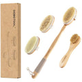 Dry Brush Set with 3 Detachable Heads & Natural Boar Bristles