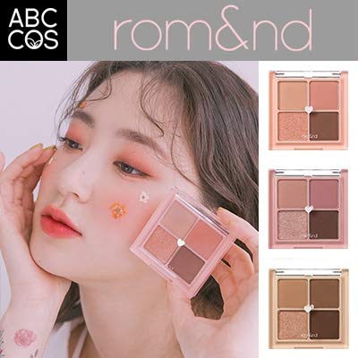 rom&nd Better than Eyes 4 Color Mini Palette, 02 Dry Rose, Eye Shadow Palette, Daily Natural Shades, Long Lasting, Blendable, Rich Colors, Velvety Texture, Matte & Shimmer, High Pigmented