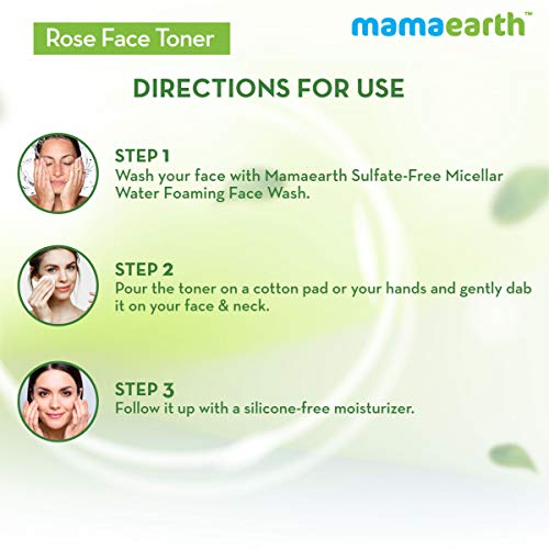 Mamaearth Rose Water Toner with Witch Hazel & Cucumber | Gentle Daily Skin Toner | Alcohol-Free | All Skin Types | 200ml