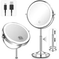 LED Makeup Mirror 30X Magnification, Rechargeable Vanity Mirror