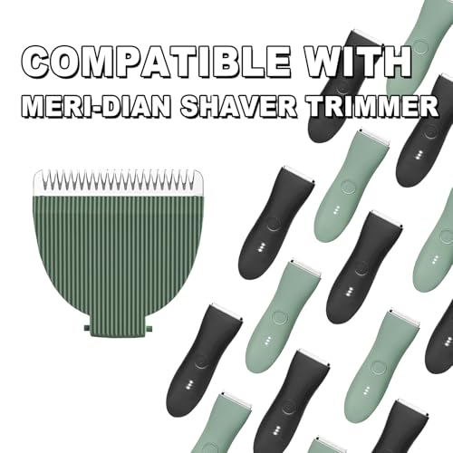 3 Packs Green Replacement Blades for Meri-dian Trimmer,Compatible with Meridian Body Trimmer Onyx & Sage£¬Hygienic Ceramic Replacement Blades