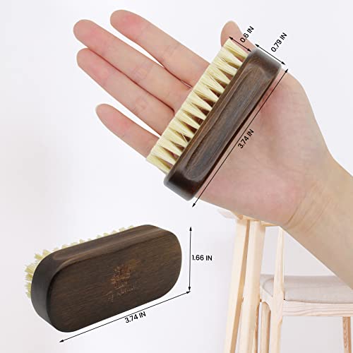 Natural Sisal Wooden Nail Brush Set for Deep Cleaning Fingernails