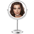 9" Large Lighted Makeup Mirror, 1X/10X Magnifying Makeup Mirror with 3 Colors Dimmable Lightning, 80 LED Lights, 360¡ÆRotation Double Sided Standing Vanity Mirror