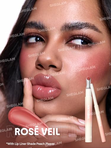 SHEGLAM Hydrating Lip Gloss with Plumping Peptides – Rosé Veil
