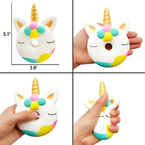 6 Pcs Jumbo Slow Rising Squishies Toy Set - Animals & Food