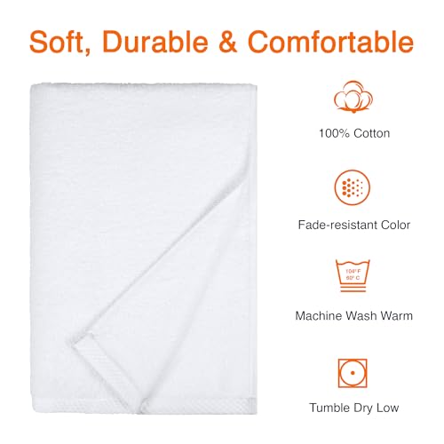 Amazon Basics 2-Piece Quick-Dry Oversize Bath Towel, 100% Cotton, 54"