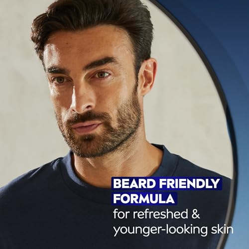 NIVEA MEN Age Defense Daily Face Moisturizer with Broad Spectrum SPF 30 Sunscreen, Pro-Retinol and Hyaluronic Acid, Beard-Friendly Face Lotion Helps Defend Against UVA/UVB Rays, 1.7 Fl Oz Bottle