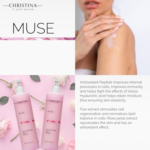 -CHRISTINA- Muse Enchanting Body Cream with Hyaluronic Acid | 24hr Care For All Skin Types | Quick Absorption, Delicate Fragrance 300ml
