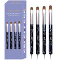 4-Piece Double-Ended Nail Art Brush Set for Gel Polish & Acrylic