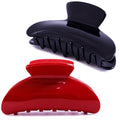 Large Claw Hair Clips for Women - 2 Pack Tortoise Acetate