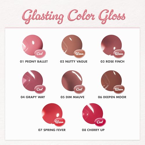 rom&nd Glasting Color Gloss - Cherry Up Plumping Lip Oil