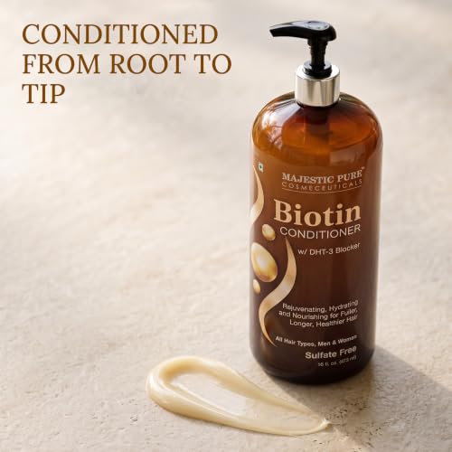 Majestic Pure Biotin Conditioner for Hair Loss - 16 Fl OZ | Hair Growth & Repair