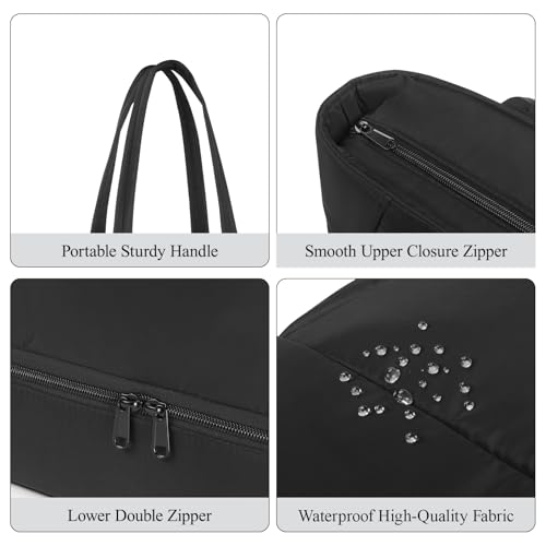 Black Nail Polish Organizer Bag Holds 32 Bottles Travel-Friendly Storage Case
