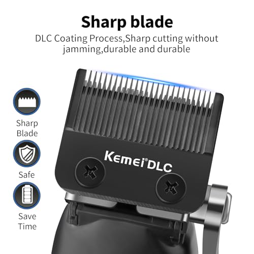 KEMEI Professional Hair Clippers for Men, Clippers for Hair Cutting, Cordless Rechargeable Hair Clippers, Haircut Clippers, Hair Cutting Tools, LED Display, Gifts for Men 2292