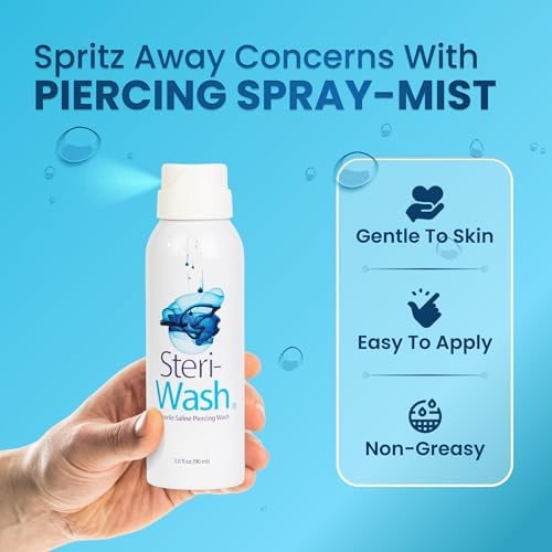 Steri-Wash Piercing Aftercare Spray 3 oz - Sterile Saline