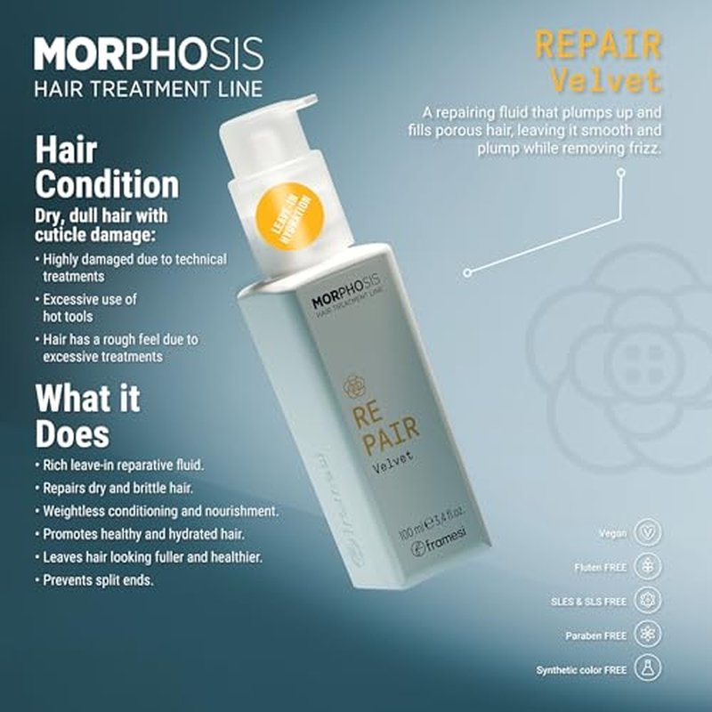 FRAMESI Morphosis Repair Leave-In Conditioner 3.4 fl oz | Moisturizes & Strengthens Hair