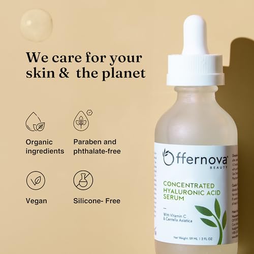 Offernova Rapid Radiance Duo - Organic Rosehip Seed Oil - Hyaluronic Acid Serum - Rosa Mosqueta y Acido Hialur?nico