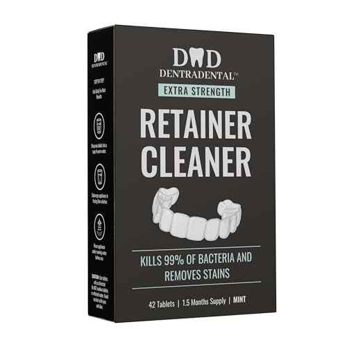 42 Count Retainer Cleaner Tablets for Aligner, Mouth Guard, Night Guard and More. Cleaning Tablets for Ultrasonic Cleaners - Fresh in 3 Minutes - 1.5 Month Supply - Mint