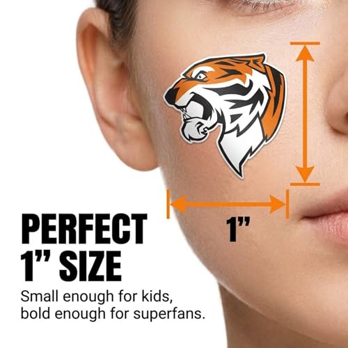 Tiger Head Body Decals 25-Piece Set - School Spirit Tattoos